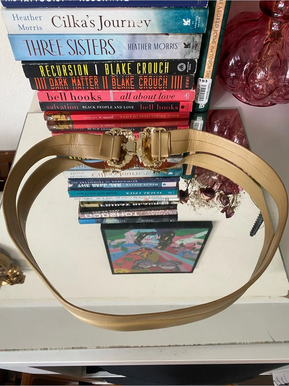 Vintage Gold Lion Buckle Belt